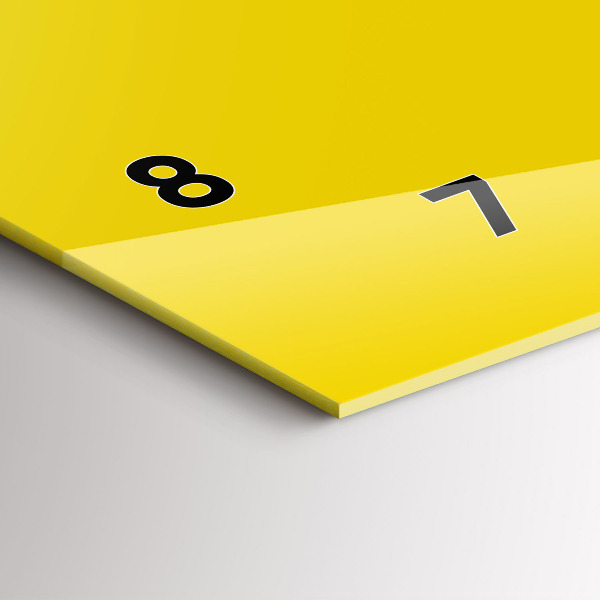 Reloj de cristal horizontal Color amarillo claro