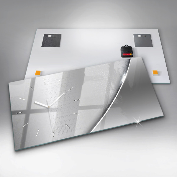 Reloj horizontal Patrón plateado