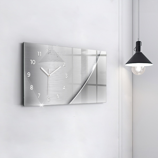 Reloj horizontal Patrón plateado