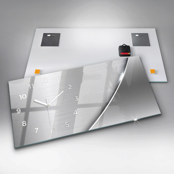 Reloj horizontal Patrón plateado