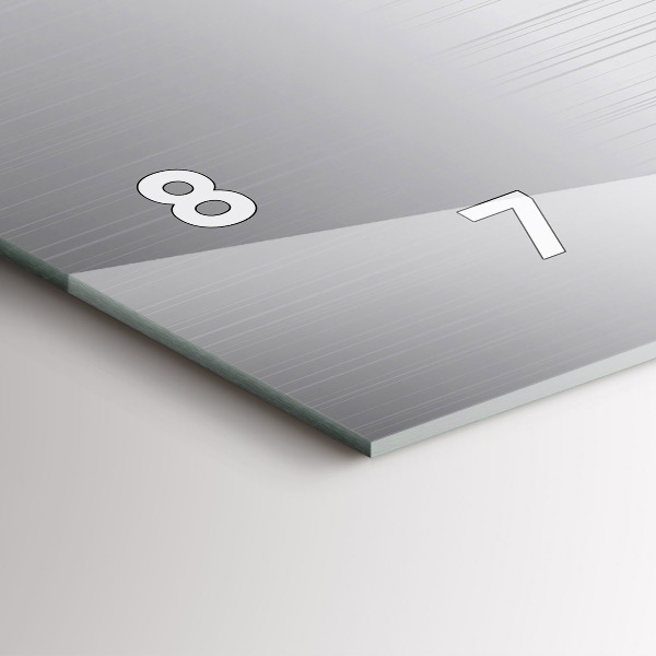 Reloj horizontal Patrón plateado