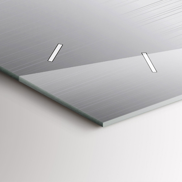 Reloj horizontal Patrón plateado