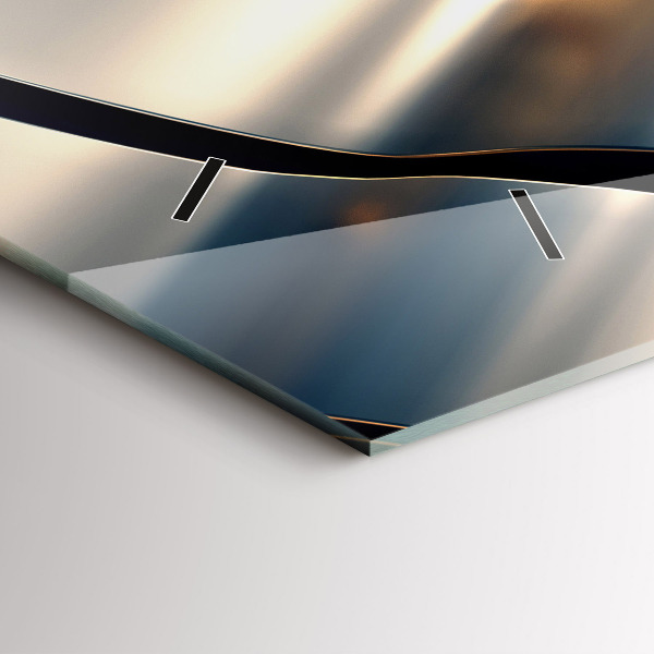 Reloj de cristal horizontal Patrón plateado