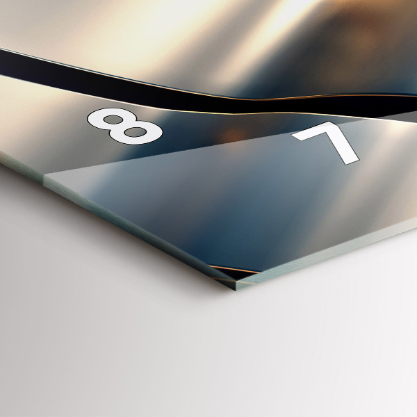 Reloj de cristal horizontal Patrón plateado