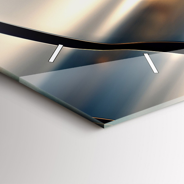 Reloj de cristal horizontal Patrón plateado