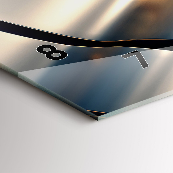 Reloj de cristal horizontal Patrón plateado