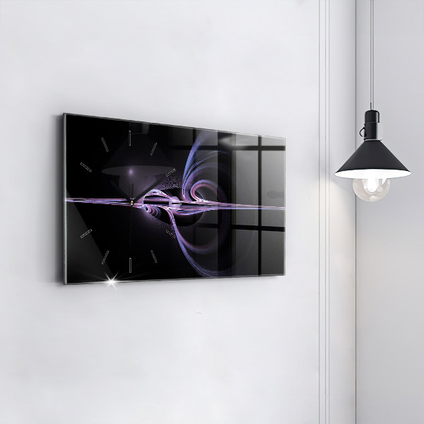 Reloj de cristal horizontal Abstracción violeta