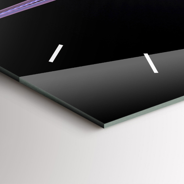 Reloj de cristal horizontal Abstracción violeta