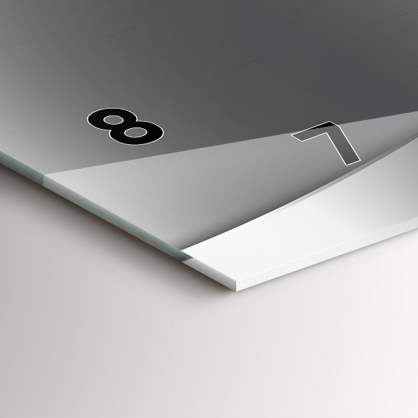 Reloj horizontal Líneas plateadas