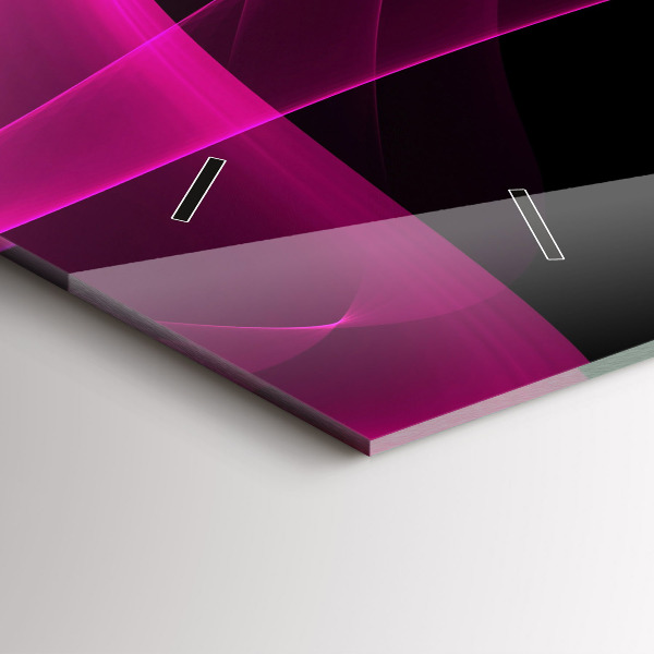 Reloj de cristal horizontal Abstracción rosa