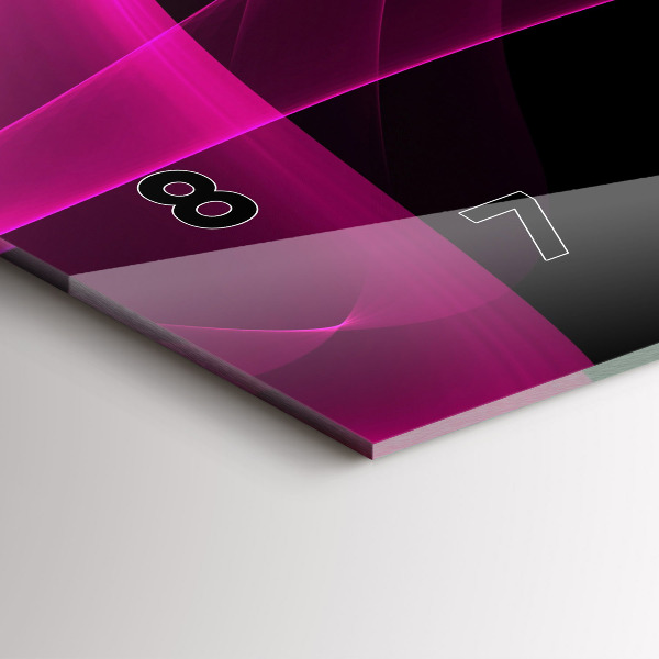 Reloj de cristal horizontal Abstracción rosa