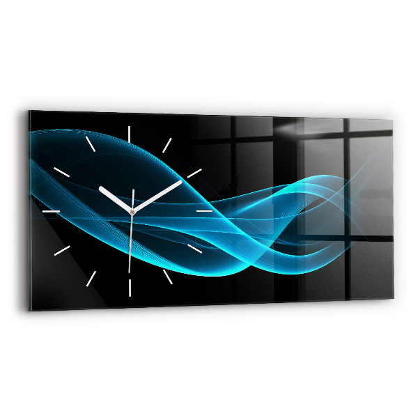 Reloj horizontal Abstracción azul