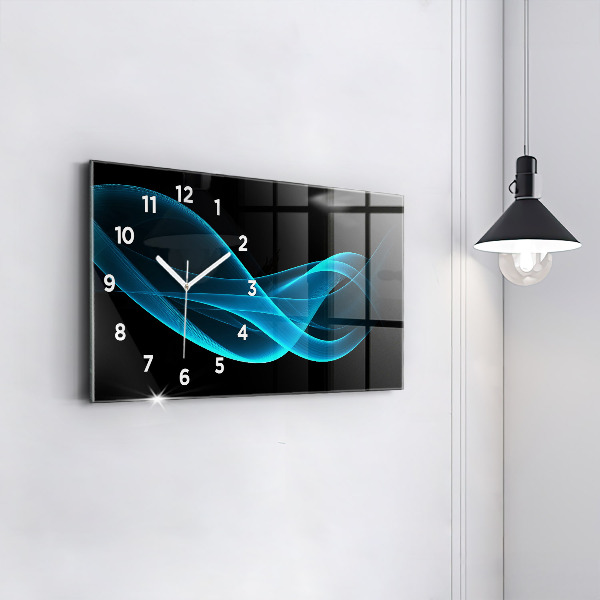 Reloj horizontal Abstracción azul