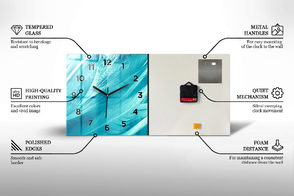 Reloj horizontal Abstracción azul