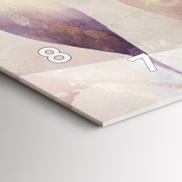 Reloj de cristal horizontal Hojas abstractas boho