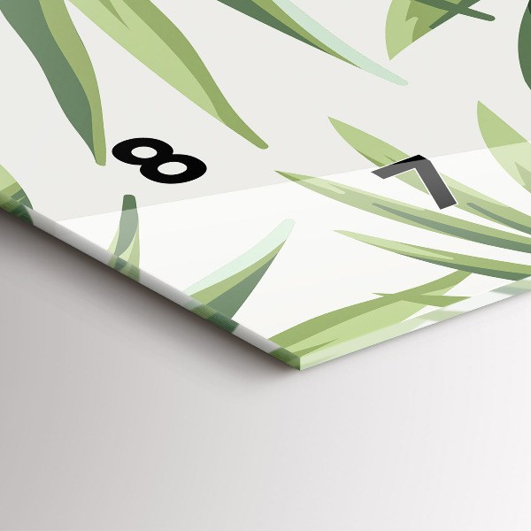 Reloj de cristal horizontal Estampado tropical