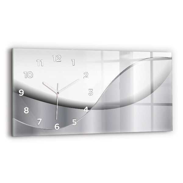 Reloj horizontal Abstracción plateada