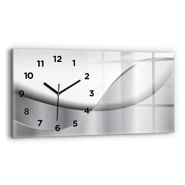 Reloj horizontal Abstracción plateada