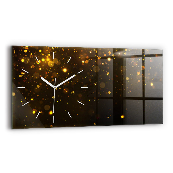 Reloj de cristal horizontal Polen dorado