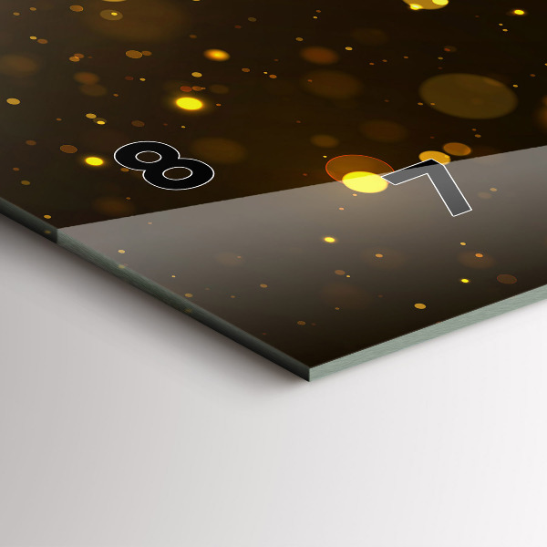 Reloj de cristal horizontal Polen dorado