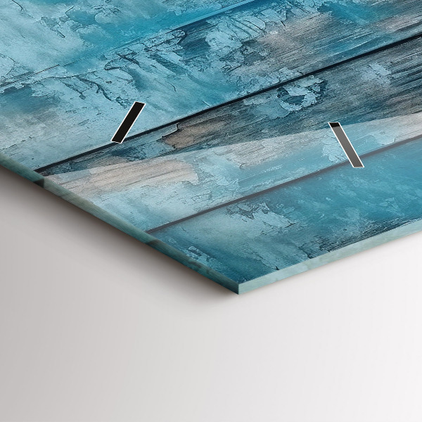 Reloj de cristal horizontal Tablas azules