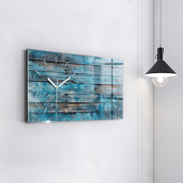 Reloj de cristal horizontal Tablas azules