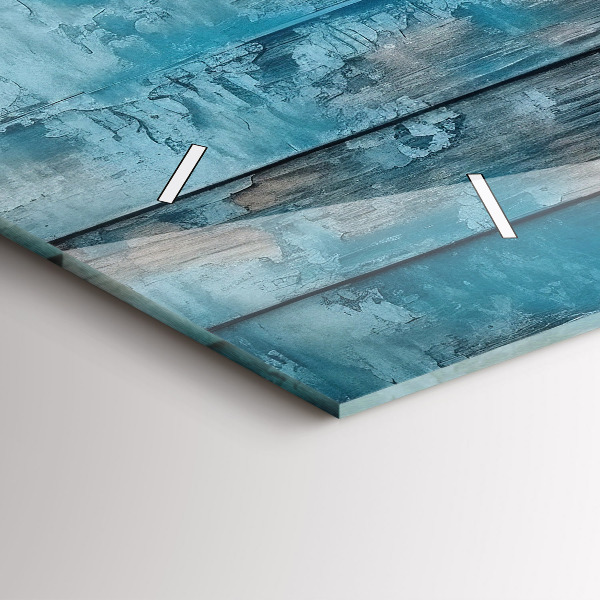 Reloj de cristal horizontal Tablas azules