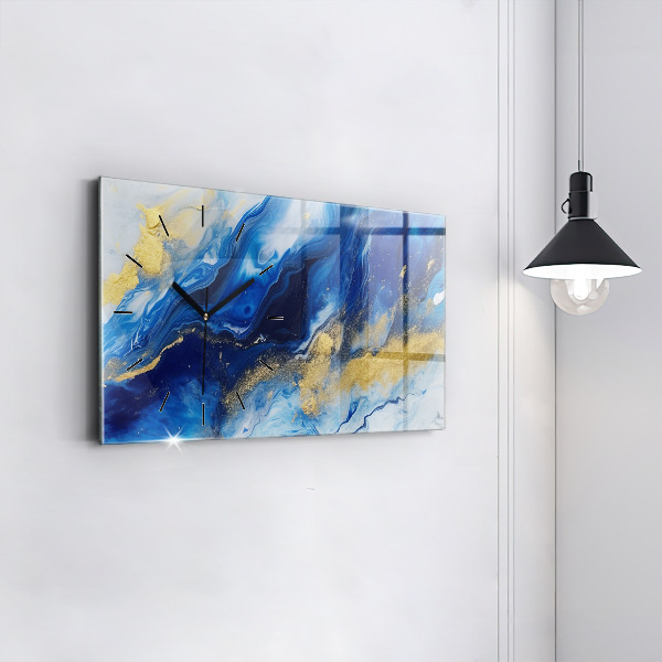 Reloj horizontal Mármol azul