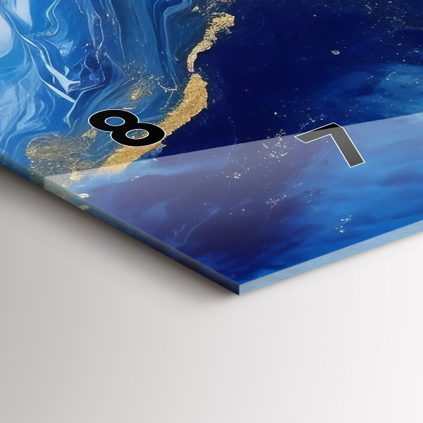 Reloj horizontal Mármol azul