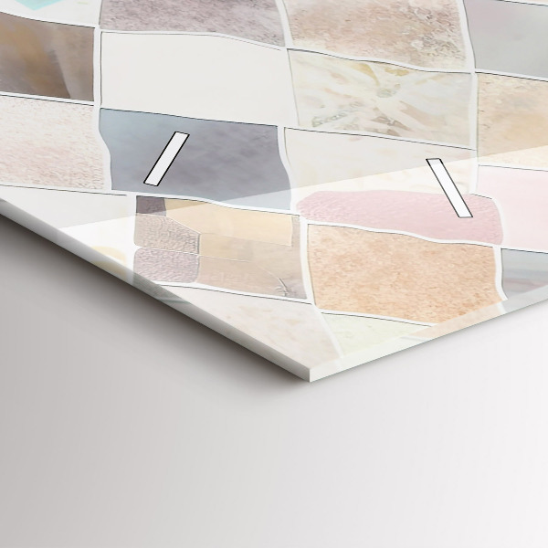 Reloj de cristal horizontal Azulejos de colores