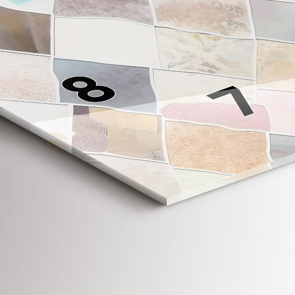 Reloj de cristal horizontal Azulejos de colores