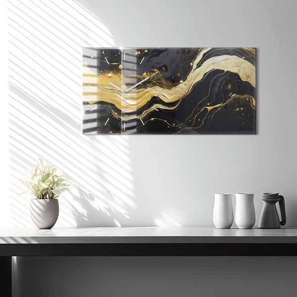 Reloj horizontal Mármol dorado