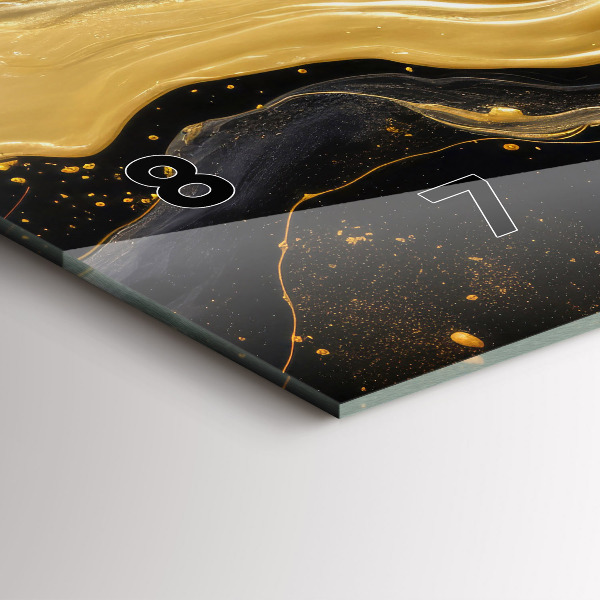 Reloj horizontal Mármol dorado