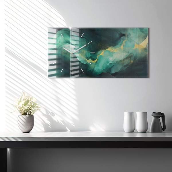 Reloj horizontal Mármol verde