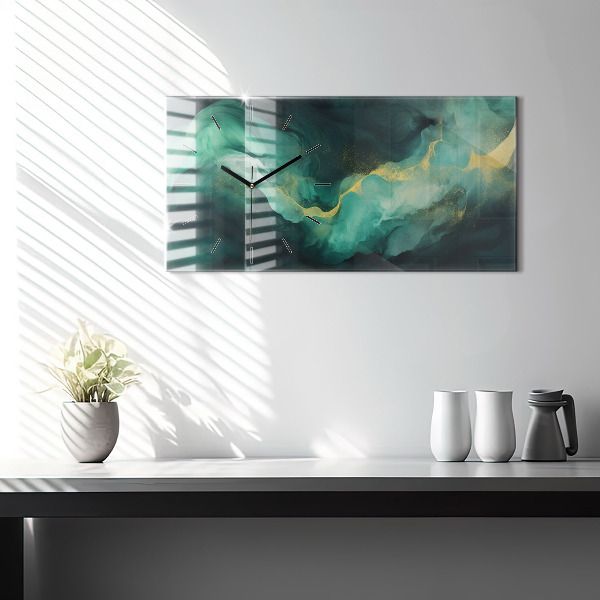 Reloj horizontal Mármol verde