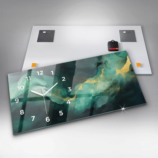 Reloj horizontal Mármol verde