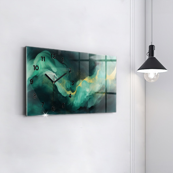 Reloj horizontal Mármol verde