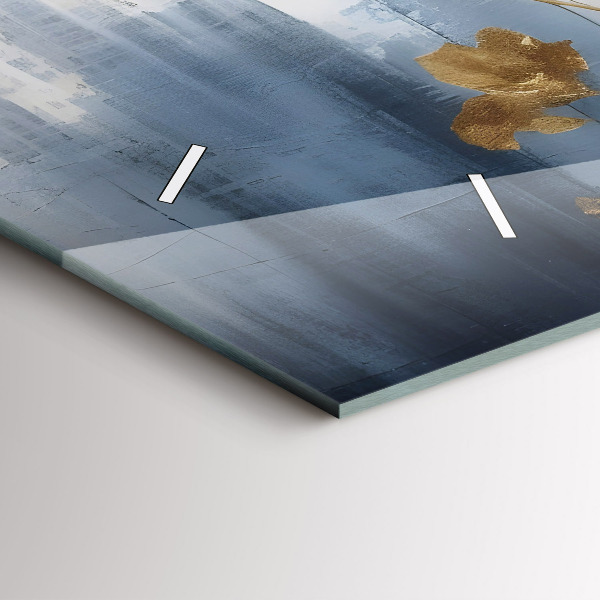 Reloj de cristal horizontal Flores abstractas