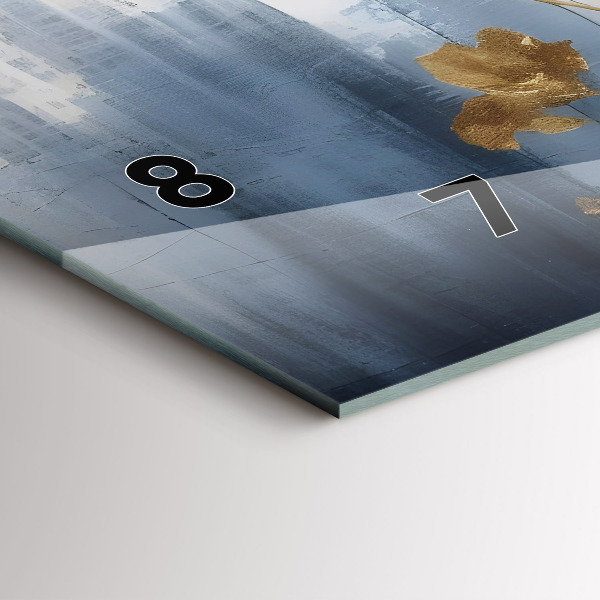 Reloj de cristal horizontal Flores abstractas