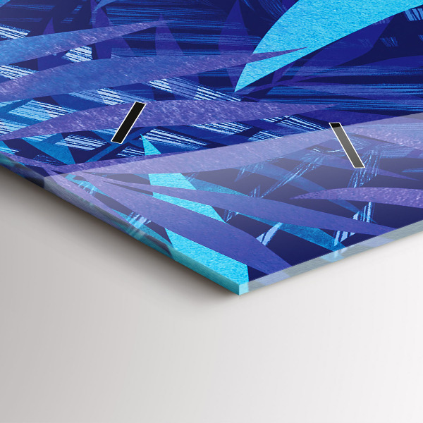 Reloj horizontal Hojas azules