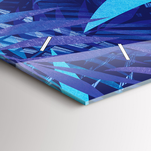 Reloj horizontal Hojas azules