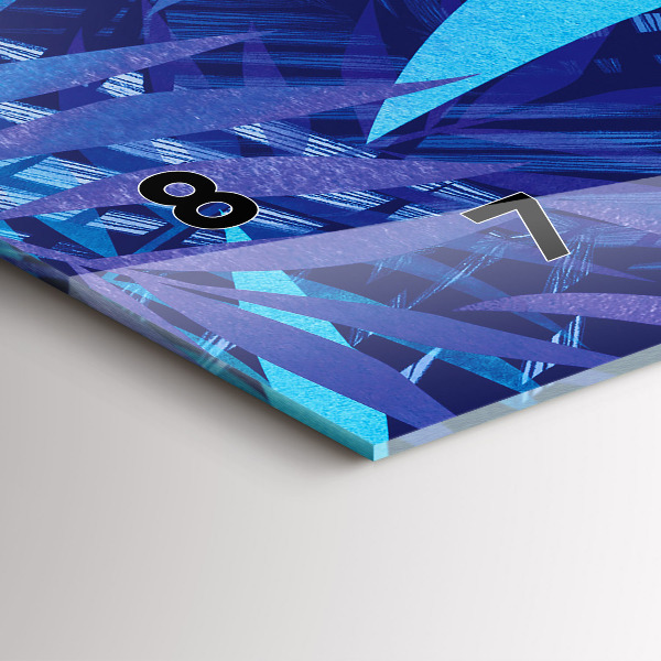 Reloj horizontal Hojas azules