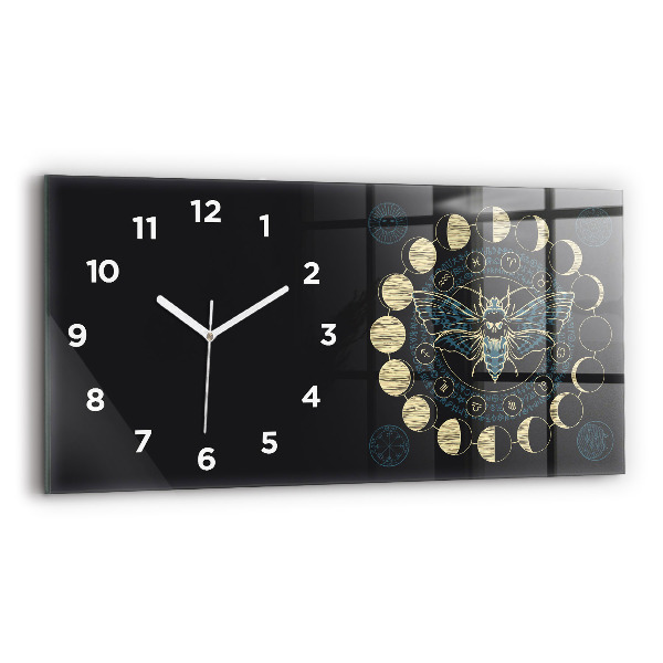 Reloj horizontal Fases de la luna e insecto
