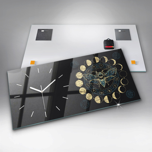 Reloj horizontal Fases de la luna e insecto
