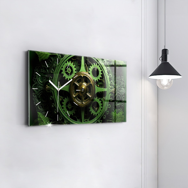 Reloj de cristal horizontal Mecanismo verde