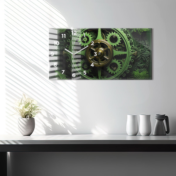 Reloj de cristal horizontal Mecanismo verde