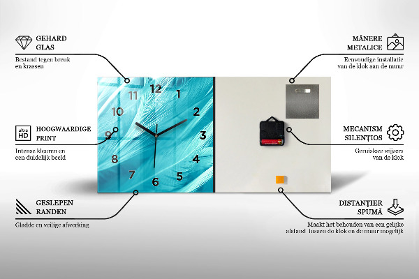 Reloj de cristal horizontal Reloj horóscopo