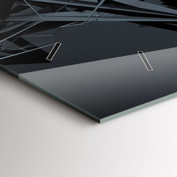 Reloj de cristal horizontal Abstracción negra