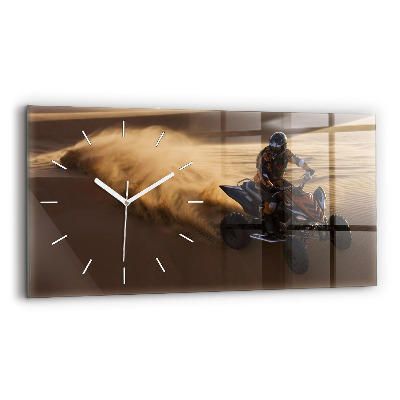 Reloj de cristal horizontal Quad en el desierto