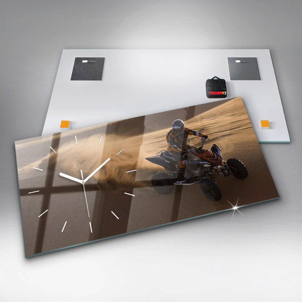 Reloj de cristal horizontal Quad en el desierto